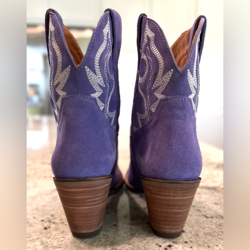 (NEW) Dingo Purple Heeled Western Cowboy Boots - Picture 6 of 14